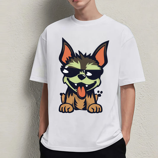 Graphic Fashion Tees For Man Cute Cartoon Dog Print T-Shirt for Men Women Casual Daily Wear Graphic Tee Summer Streetwear Fashion Top