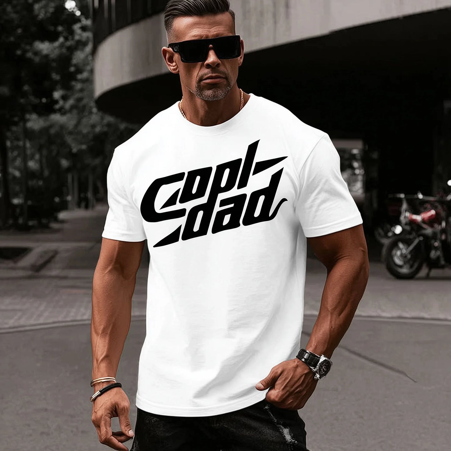 Trendy Tees For Man Fashion T-Shirt Cool Dad Graphic Print Casual Streetwear Top for Daily Wear