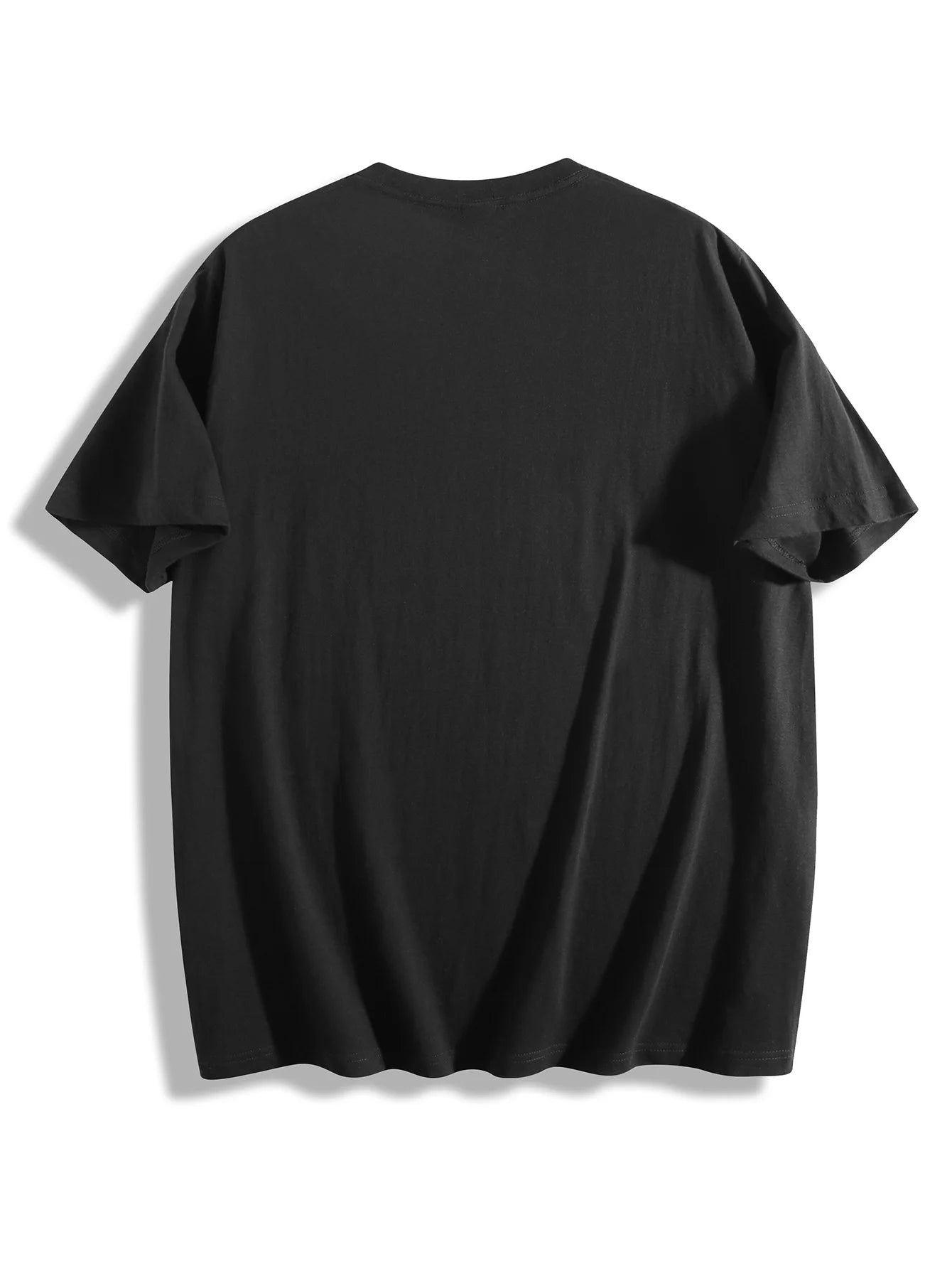 Black Short Sleeve T-Shirt with Reading Dinosaur Print for Casual Wear Trendy Tees For Men