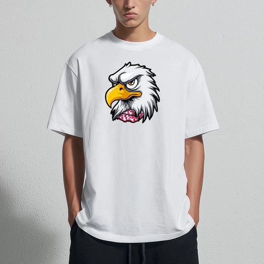 Trendy Tee Shirts Men's Casual T-Shirt with Eagle Head Print for Daily Wear