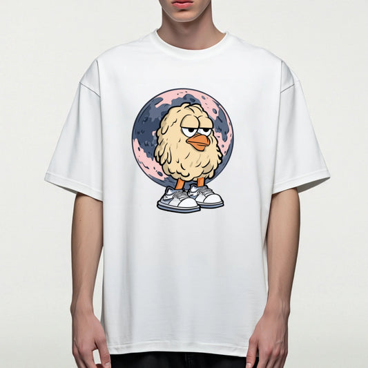Pod Graphic Tees Oversized T-Shirt Cartoon Character Print Casual Daily Wear