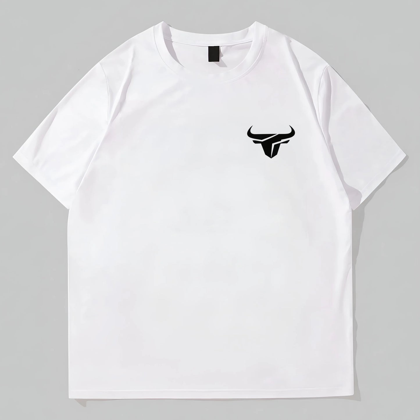 Trendy Tees for Men Men's Casual T-Shirt Bull Head Print Daily Wear