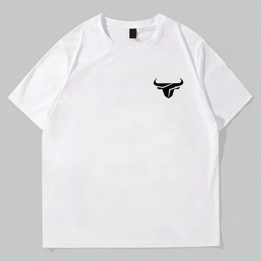 Trendy Tees for Men Men's Casual T-Shirt Bull Head Print Daily Wear