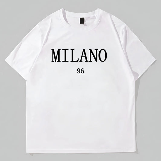 Trendy Tees For Men Men's Short Sleeve T-Shirt Milano 96 Print Casual Daily Wear Top