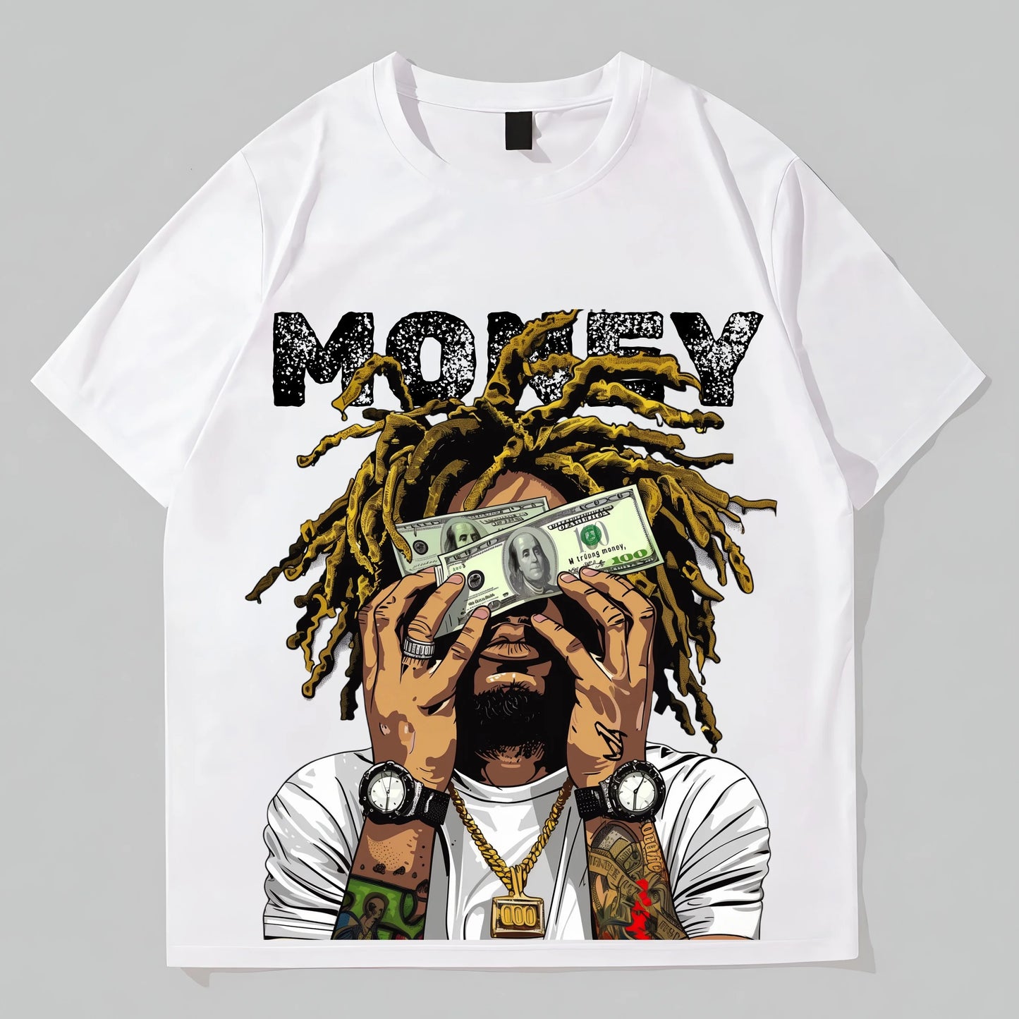 Men's Casual T-Shirt with Unique Artwork and Text Design for Daily Wear Graphic Tees Boutique