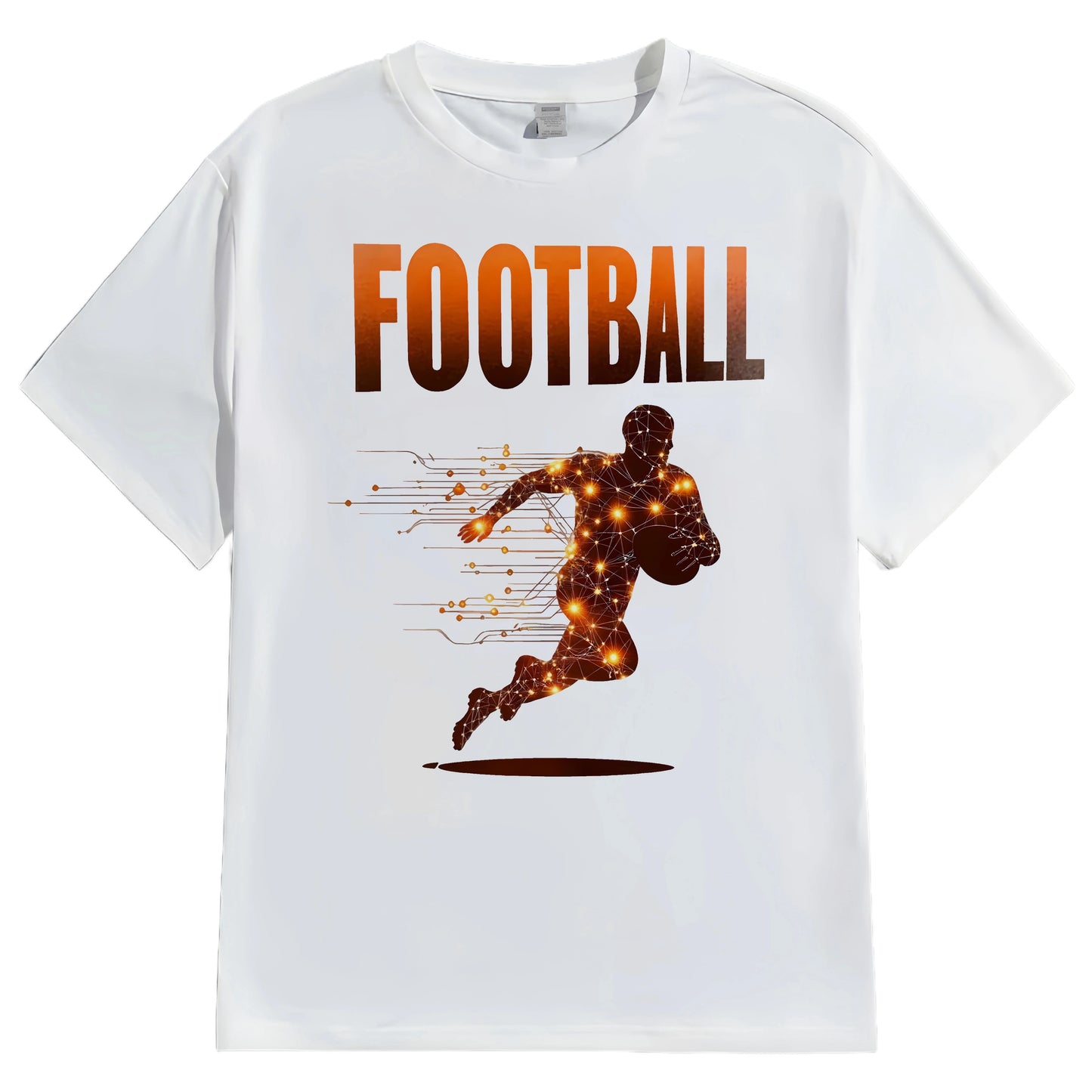 Men's Casual T Shirt Football Player Graphic Print Sports Tee for Outdoor Activities Fashionable Graphic Tee for Men