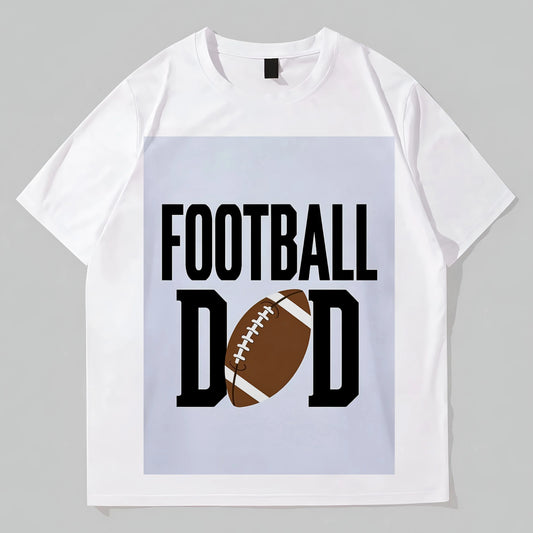 Men's Casual T-Shirt Football Dad Print Design for Sports Fans Graphic Fashion Tees For Man