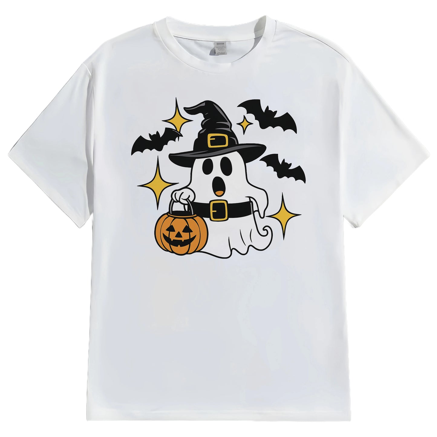 Halloween Casual Round Neck Short Sleeve T-Shirt Regular Fit Print Comfortable Men's Top Fashion Streetwear