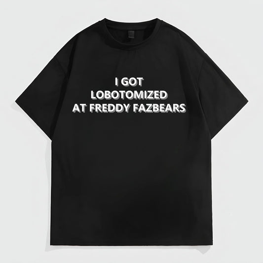 Fashion Tees for Summer Black Short Sleeve T-Shirt with Fun Text Print for Casual Wear