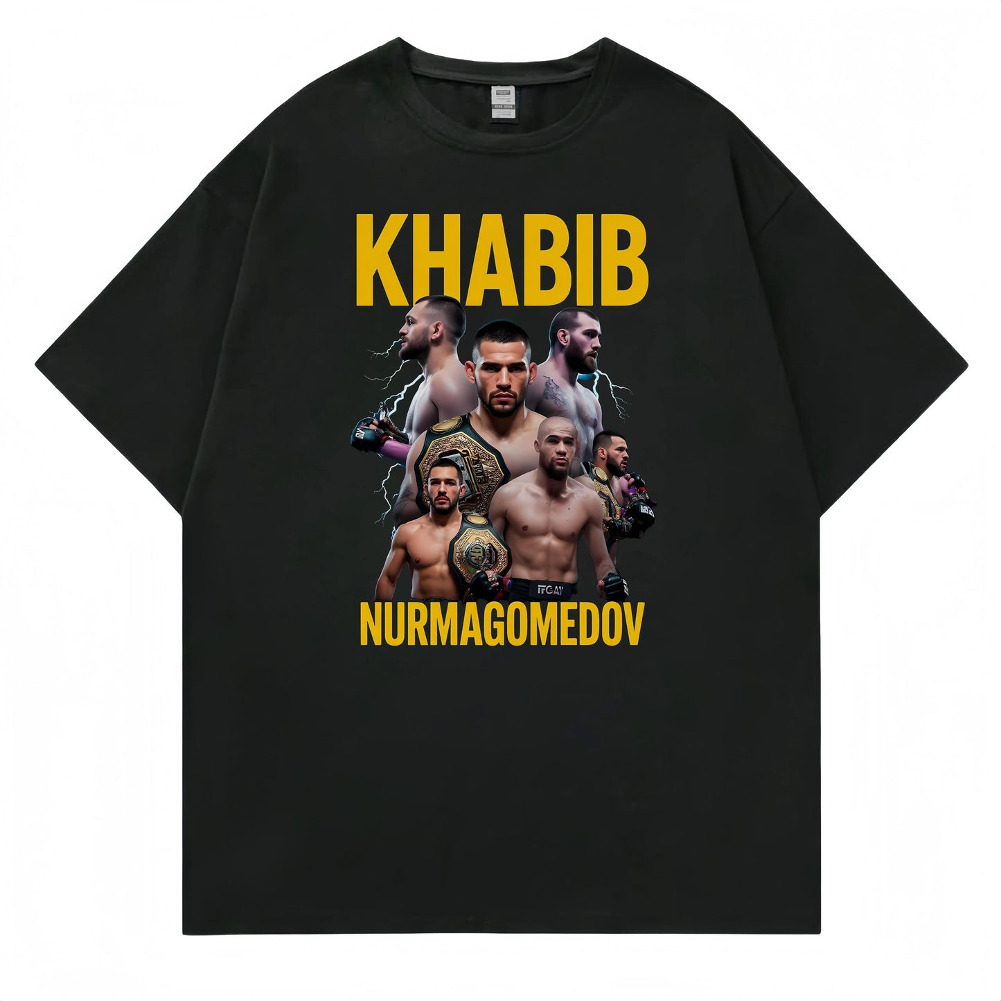 Men's Casual T Shirt Graphic Print Fighter Athlete Text Design Streetwear Sports Outdoors Fashionable Graphic Tee for Men