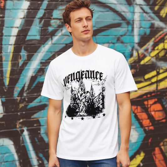 Casual Round Neck Short Sleeve T-Shirt Regular Fit Print Comfortable Breathable Men's Top Wear for Daily Use