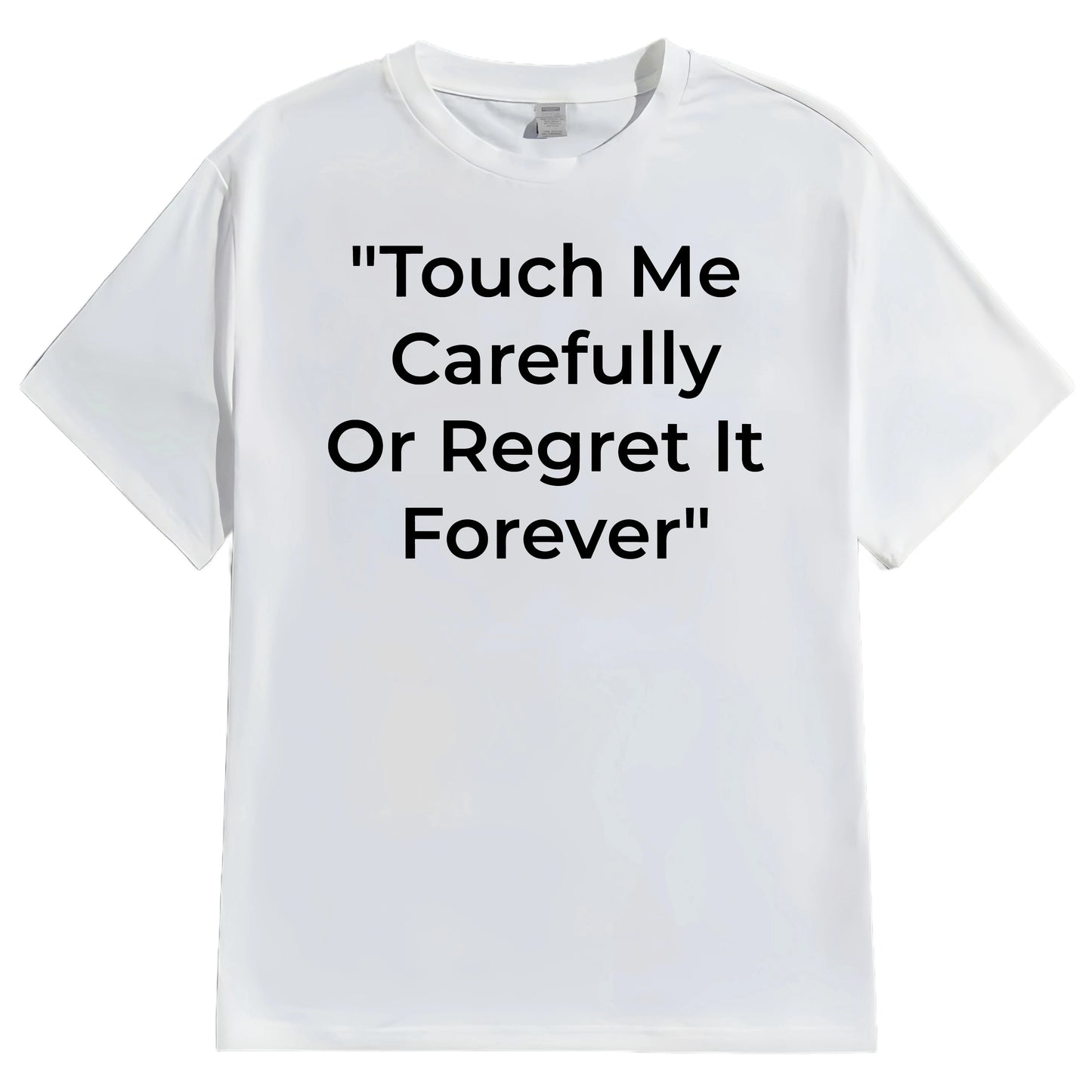 Modern Print Short Sleeve T-Shirt Regular Length Casual Style Women's Top Fashionable Comfortable Cotton Tee