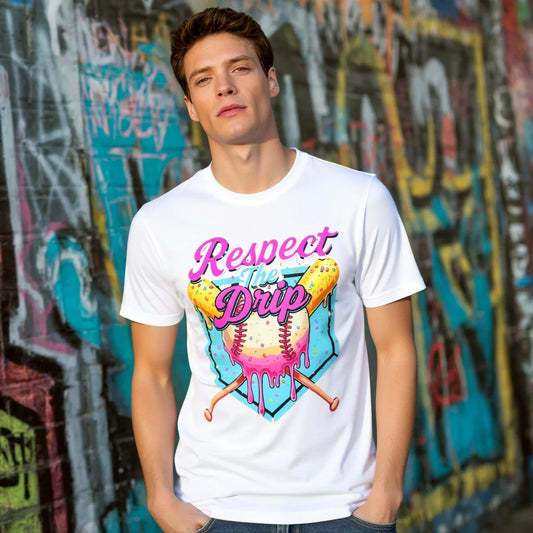 Casual Round Neck Short Sleeve T-Shirt Regular Fit Print Comfortable Men's Top Fashion Streetwear