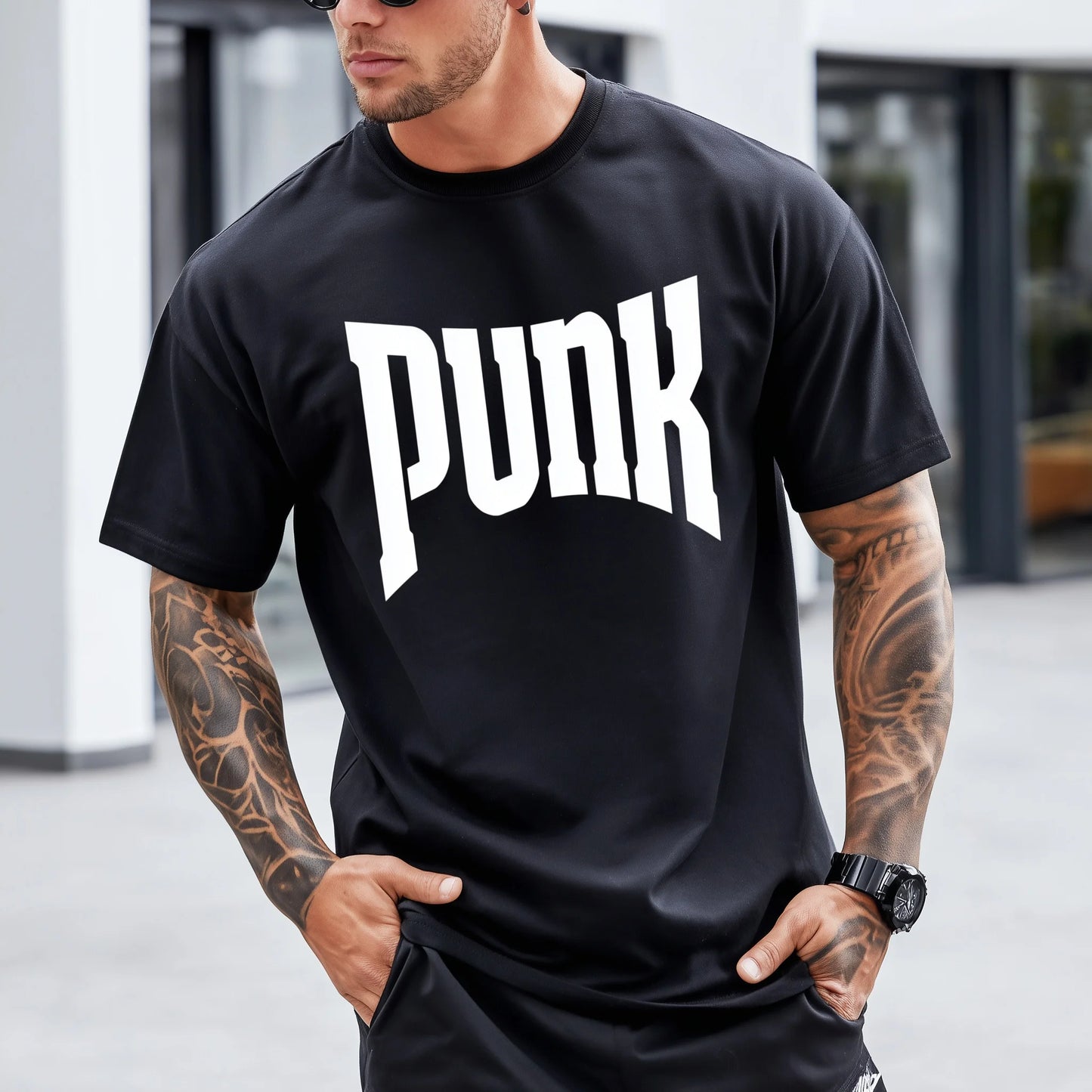 Trendy Tees For Man Casual T-Shirt Large Letter Print Streetwear Daily Wear