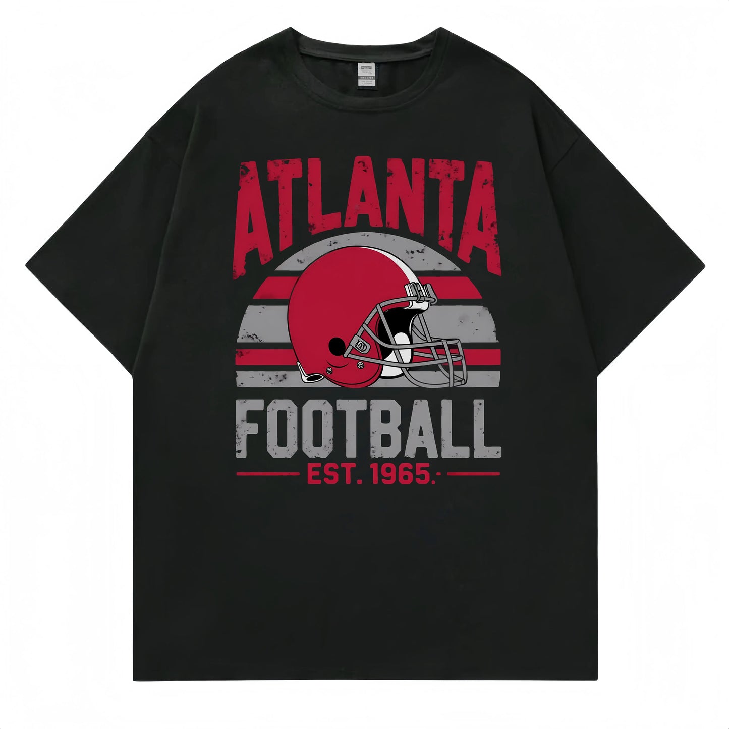 Men's Casual T Shirt Retro Football Helmet Print for Sports Fans Fashionable Graphic Tee for Men