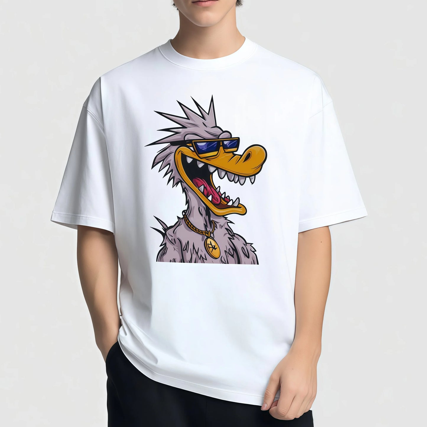 Trendy Tee Trends Casual T-Shirt with Cool Cartoon Bird Print for Daily Wear