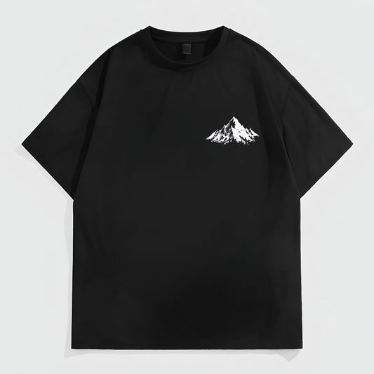 Fashion Tees for Summer Men's Casual T-Shirt Mountain Print Outdoor Sports Wear