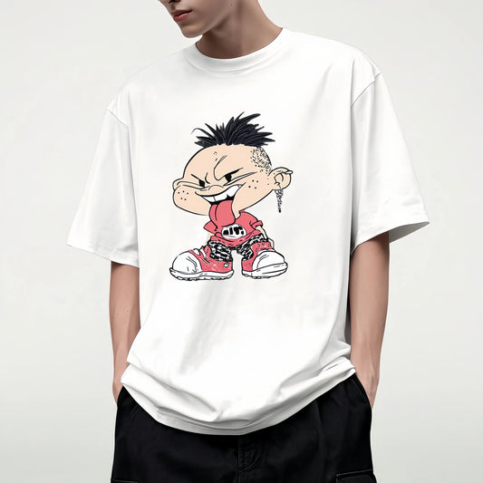 Graphic Tees Design Men's Casual T-Shirt Cartoon Character Print Streetwear Daily Wear