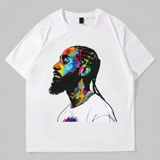 Colorful Graffiti Art Print T-Shirt for Men Casual Streetwear Daily Wear Fashion Tees For Summer