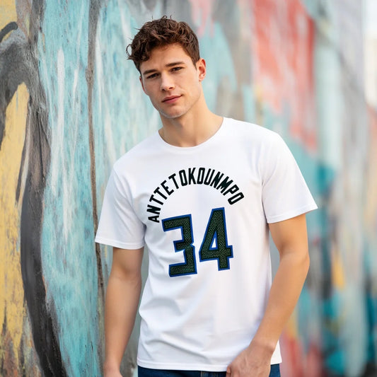 Casual Round Neck Short Sleeve T-Shirt Regular Fit Print Comfortable Breathable Men's Top Wear for Daily Use