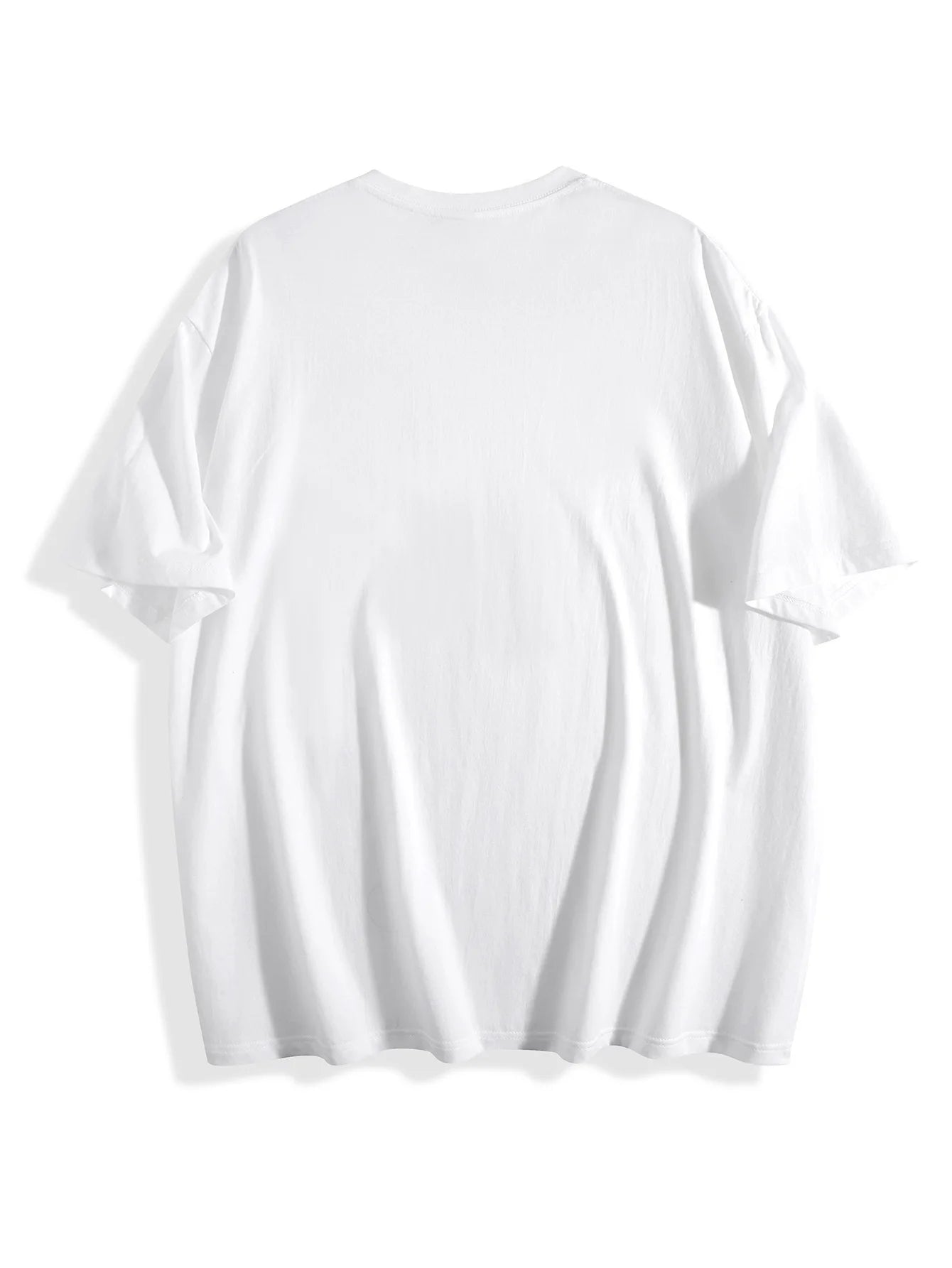 Graphic Tees Design White Round Neck T-Shirt with FASHION TRASH Text Print for Casual Wear