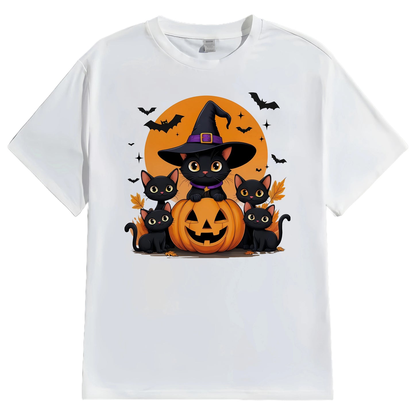 Halloween Casual Round Neck Short Sleeve T-Shirt Regular Fit Print Comfortable Breathable Men's Top Wear for Daily Use
