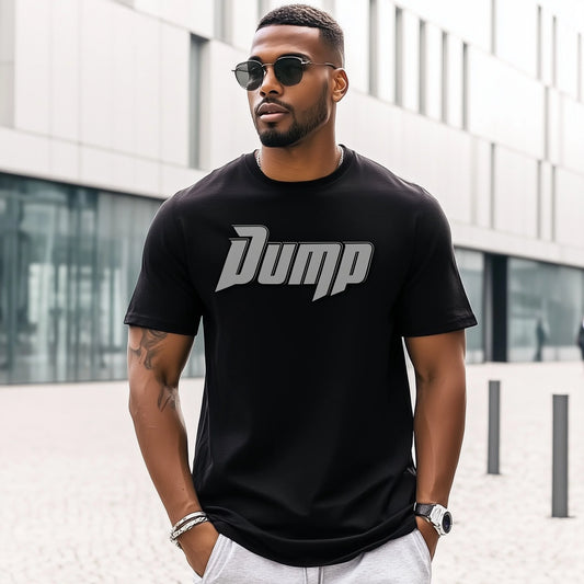 Trendy T-shirt For Man Casual T-Shirt with Dump Text Print for Urban Streetwear
