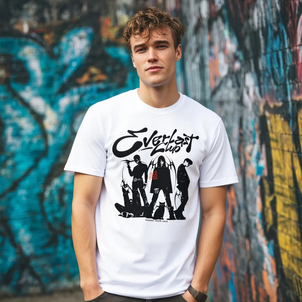 Casual Round Neck Short Sleeve T-Shirt Regular Fit Print Comfortable Breathable Men's Top Wear for Daily Use