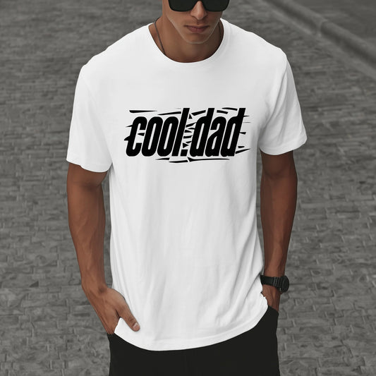 Trendy Tees For Man Casual T-Shirt Cool Dad Graphic Print Daily Wear Street Style Top