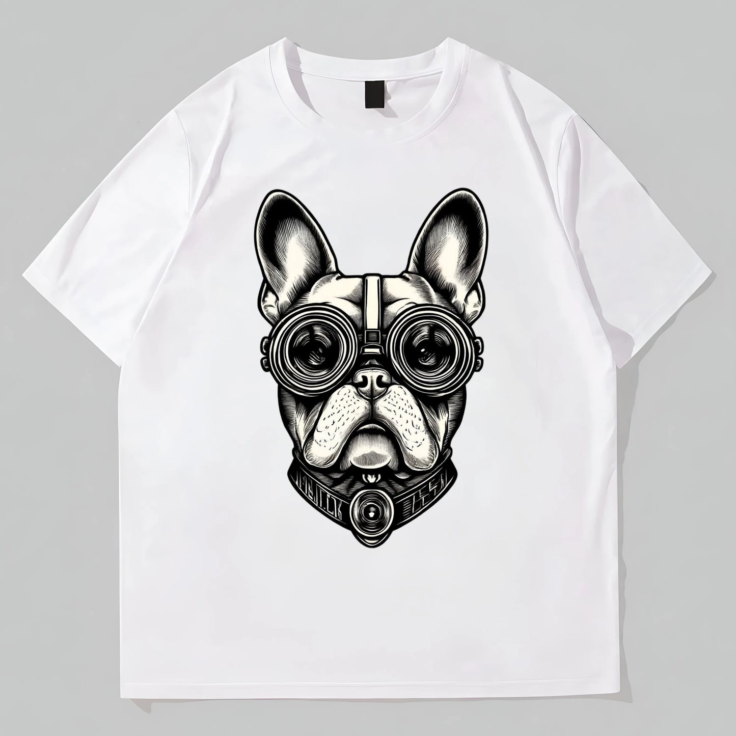 Men's Short Sleeve T-Shirt Cool Bulldog Goggles Print Casual Daily Wear Graphic Tees Design