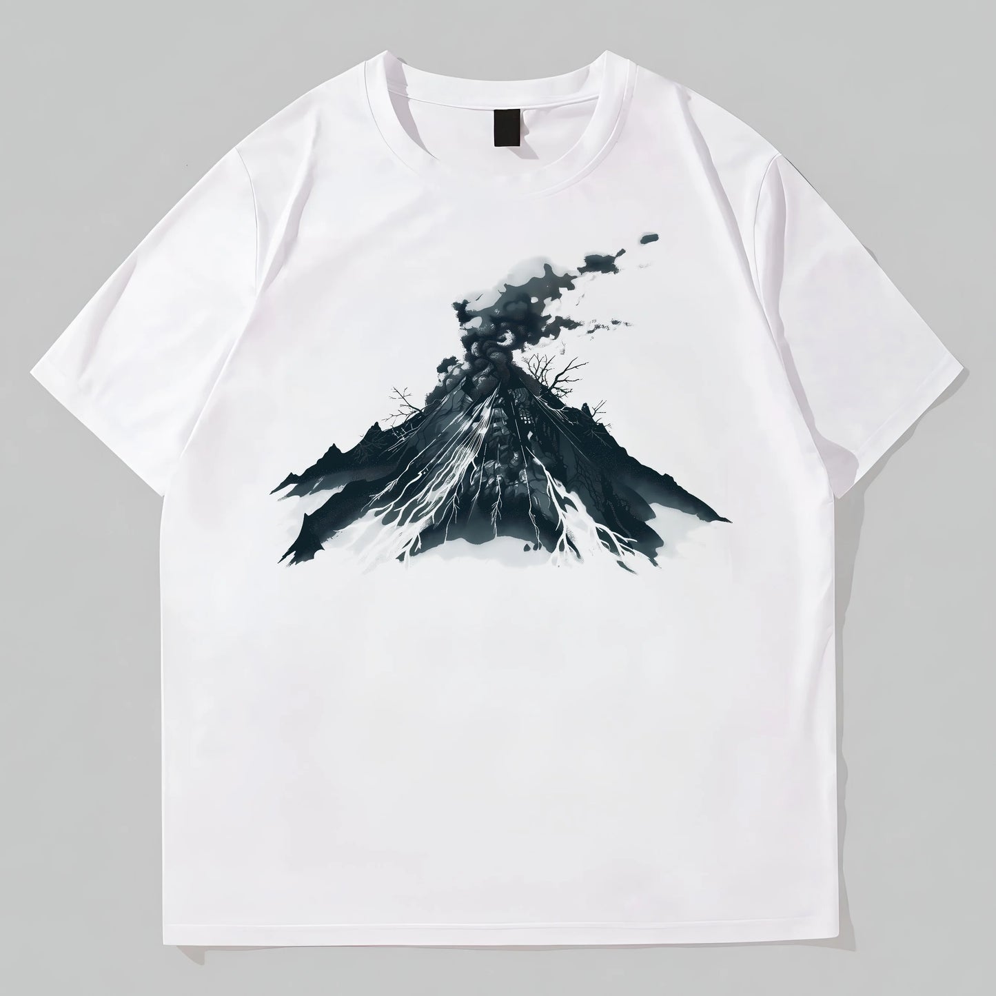Men's Casual T-Shirt Abstract Mountain Ink Painting Design for Outdoor Activities POD Graphic Tees