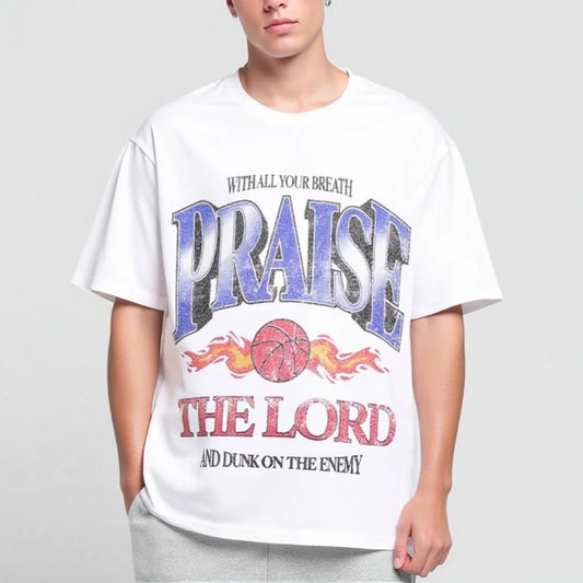 Vintage Style T-Shirt with Inspirational Text and Basketball Graphic for Casual Wear Fashion Tees For Summer