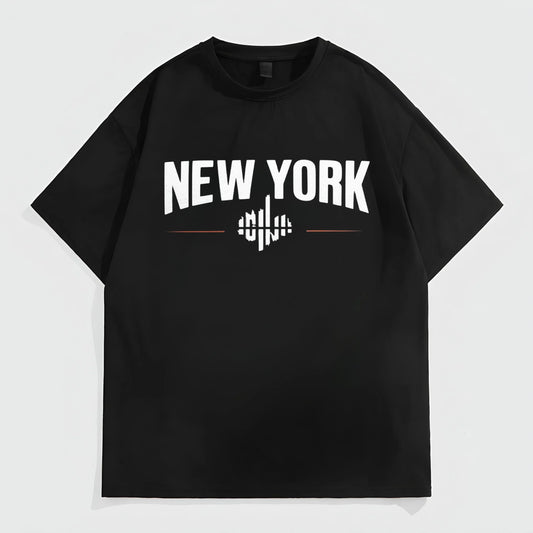 Trendy Tees for Men Men's Casual T-Shirt Cityscape Print Graphic Tee for Daily Wear