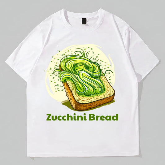 Cute T-Shirt with Zucchini Bread Design for Casual Wear Graphic Tees Design