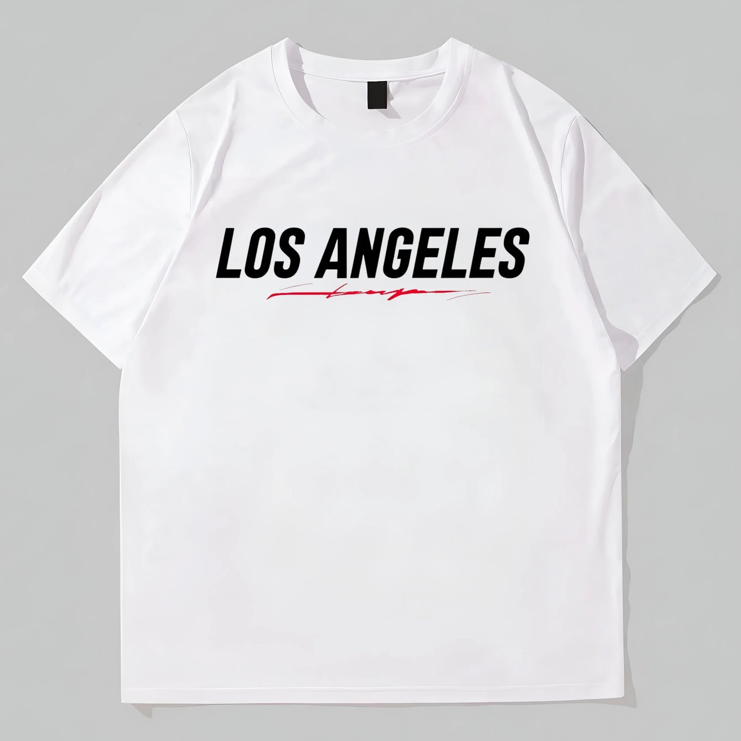 Trendy T-Shirt For Man Simple Round Neck T-Shirt with City Name Print for Casual Wear