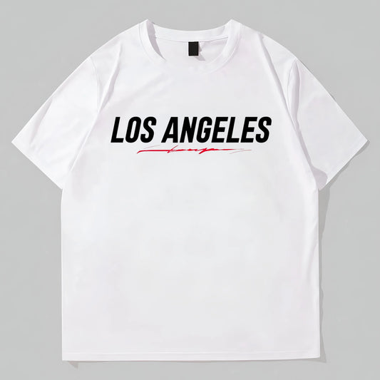 Trendy T-Shirt For Man Simple Round Neck T-Shirt with City Name Print for Casual Wear