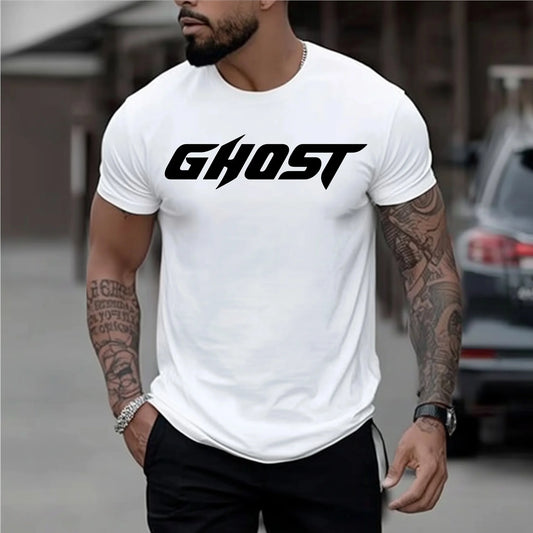 Trendy T-shirt For Man Casual T-Shirt with Bold Letter Print for Daily Wear