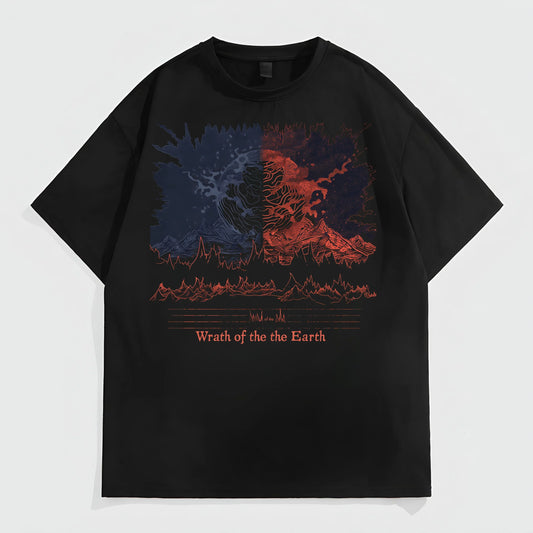 Men's Casual T-Shirt Abstract Earth Design Graphic Tee for Daily Wear Graphic Fashion Tees For Man