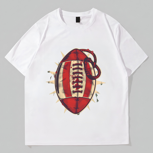 NFL Trendy Tees For Men Printed Football Graphic T-Shirts Men Short Sleeve Cotton Graphic Men's Tshirt