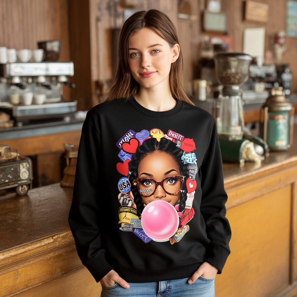 Casual Fit Hoodie Straight Sleeve Style Women's Sweatshirt Comfortable Loose Long Sleeve Crew Neck Pullover Top