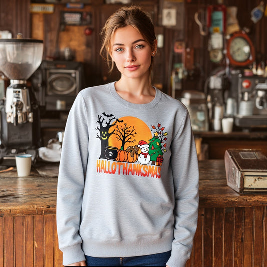 Casual Fit Hoodie Straight Sleeve Style Women's Sweatshirt Comfortable Loose Long Sleeve Crew Neck Pullover Top