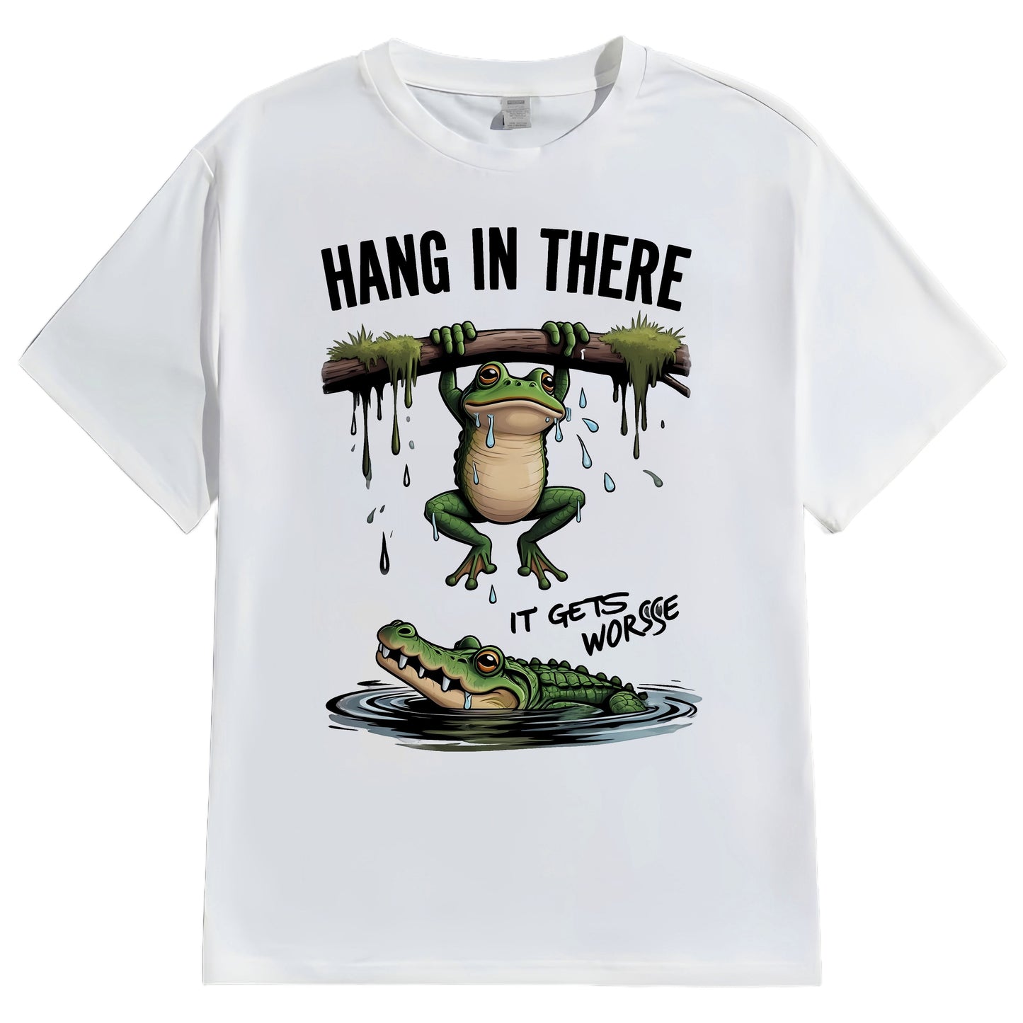 Casual Round Neck Short Sleeve T-Shirt Regular Fit Board Type Men's Fashion Top Wear Comfortable Breathable Basic Style