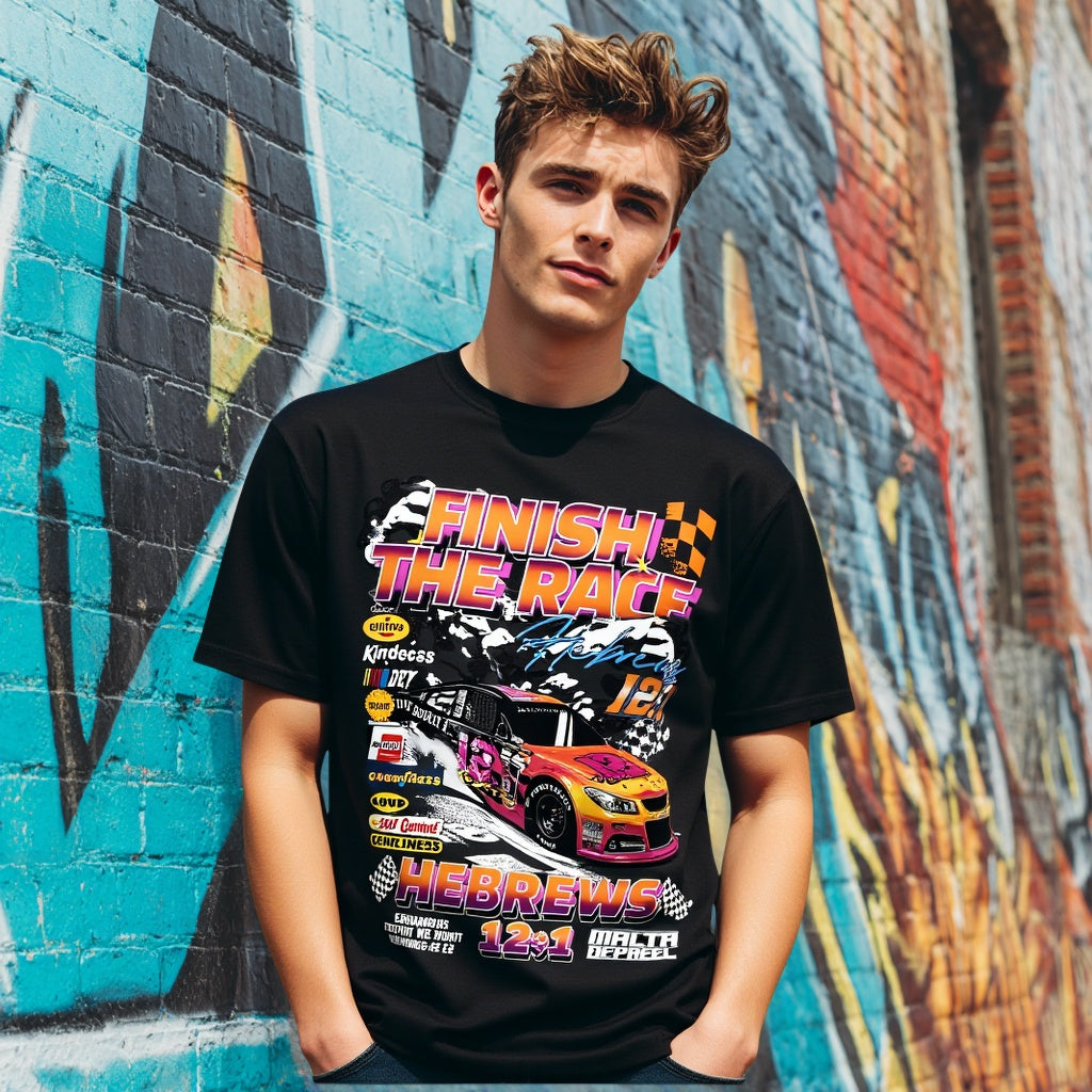 Loose Fit Short Sleeve Round Neck Casual T-Shirt Print Comfortable Breathable Men's Top Fashion Streetwear