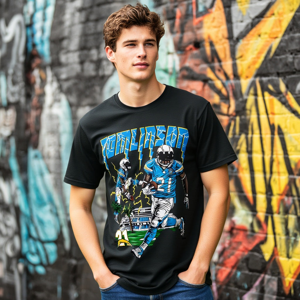 Loose Fit Short Sleeve Round Neck Casual T-Shirt Print Comfortable Breathable Men's Top Fashion Streetwear