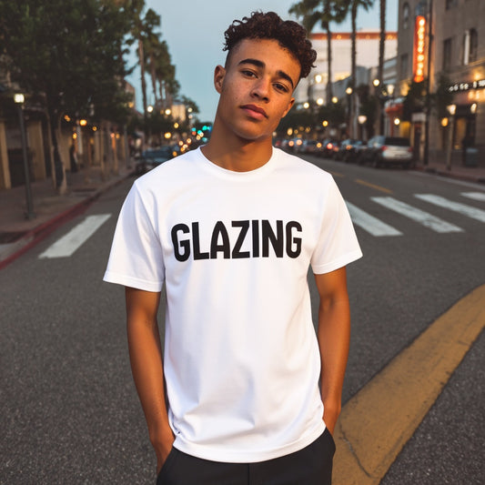 Casual Round Neck Short Sleeve T-Shirt Regular Fit Print Men's Fashion Top Comfortable Breathable Streetwear