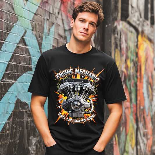 Loose Fit Short Sleeve Round Neck Casual T-Shirt Print Comfortable Breathable Men's Top Fashion Streetwear