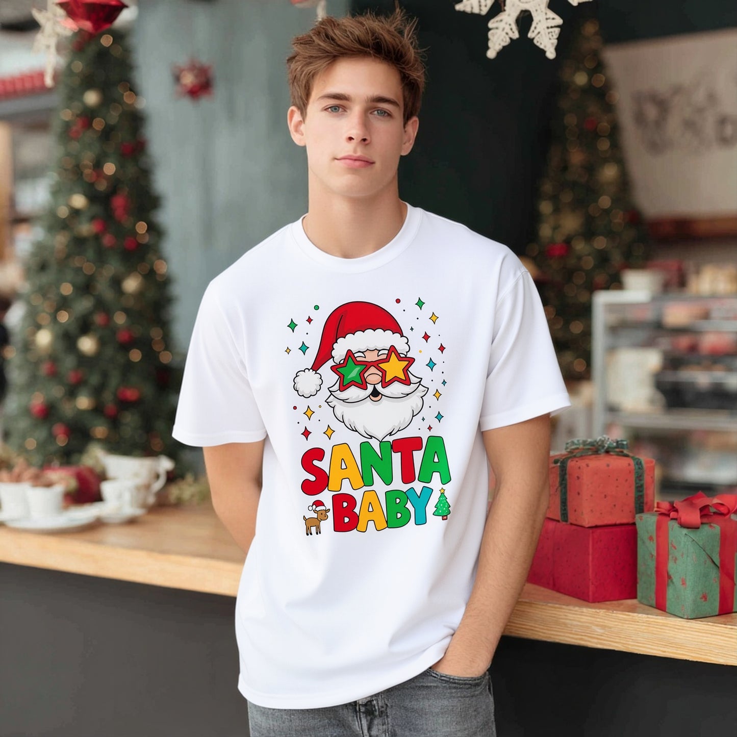 Casual Round Neck Short Sleeve T-Shirt Regular Fit Board Type Men's Fashion Top Wear Comfortable Breathable Basic Style