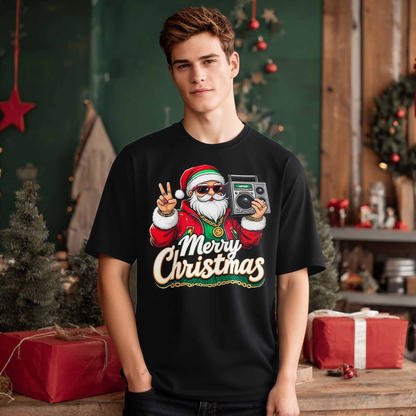 Loose Fit Short Sleeve Round Neck Casual T-Shirt Print Comfortable Breathable Men's Top Fashion Streetwear