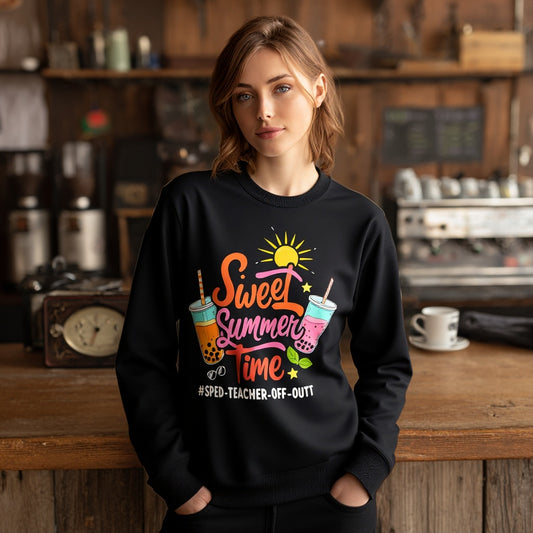 Casual Fit Hoodie Straight Sleeve Style Women's Sweatshirt Comfortable Loose Long Sleeve Crew Neck Pullover Top