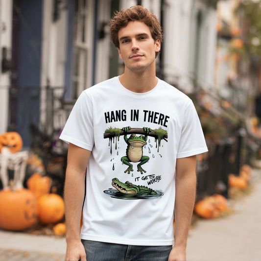 Casual Round Neck Short Sleeve T-Shirt Regular Fit Board Type Men's Fashion Top Wear Comfortable Breathable Basic Style